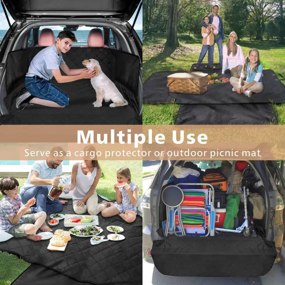 Premium Dog Car Seat Hammock: Durable Trunk Protector and Pet Transport Mat - Delicate Leather