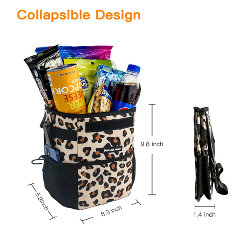 Foldable Waterproof Car Trash Can with Cup Holder - Shop Now! - Delicate Leather