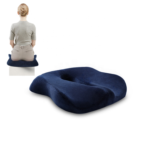 Coccyx Orthopedic Seat Cushion - Blood Circulation Office and Car Chair Cushion - Delicate Leather