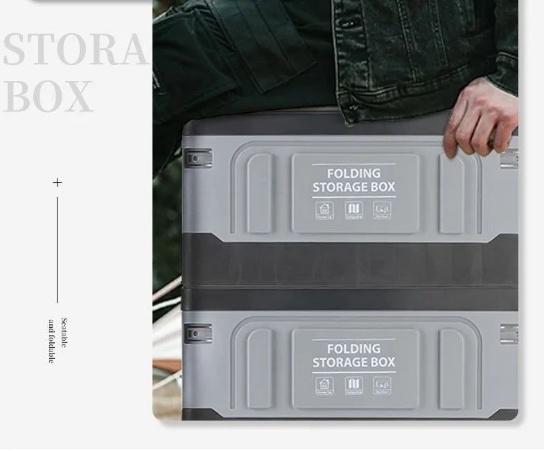 Storage Bin Boxes With Wood Lids, Cargo Organizer SUV Trunk Storage Waterproof Collapsible Durable Multi Compartments - Delicate Leather