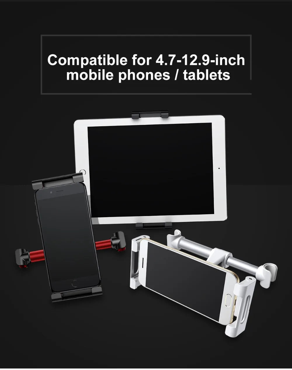 Car Back Seat Mount Tablet Car Holder - Delicate Leather