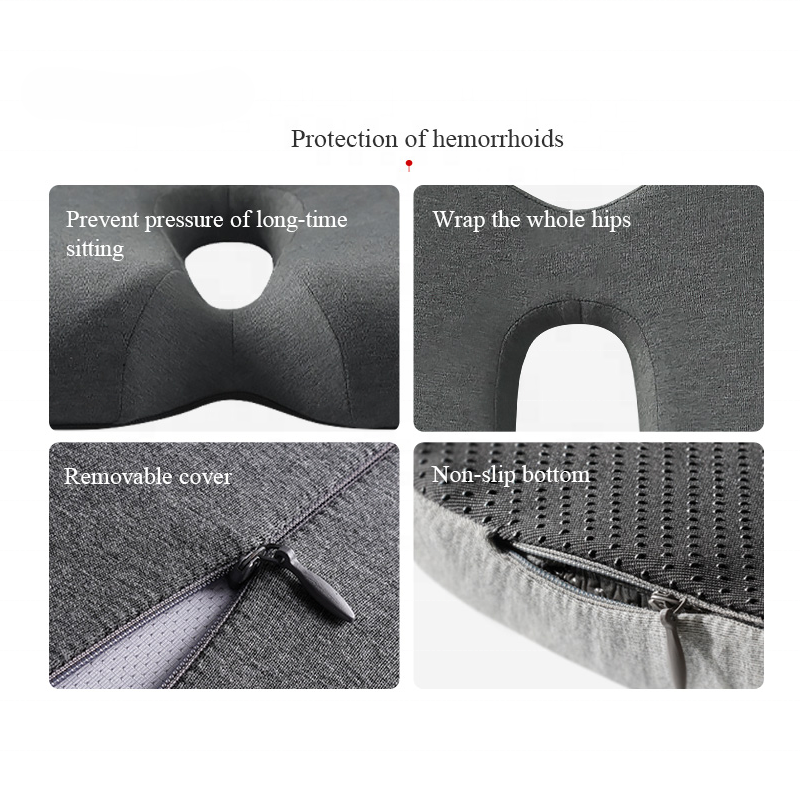 Coccyx Orthopedic Seat Cushion - Blood Circulation Office and Car Chair Cushion - Delicate Leather