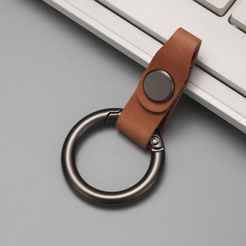 High Quality Colorful Blank Keychain - Customizable PU Leather Car Key Ring