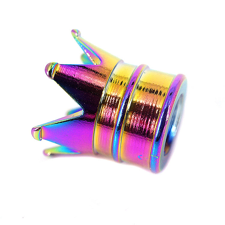 Universal Crown Style Car Tire Air Valve Stem Caps - Auto Wheel Stem Air Valve Dust Covers - Motorcycle Car Accessories - Delicate Leather