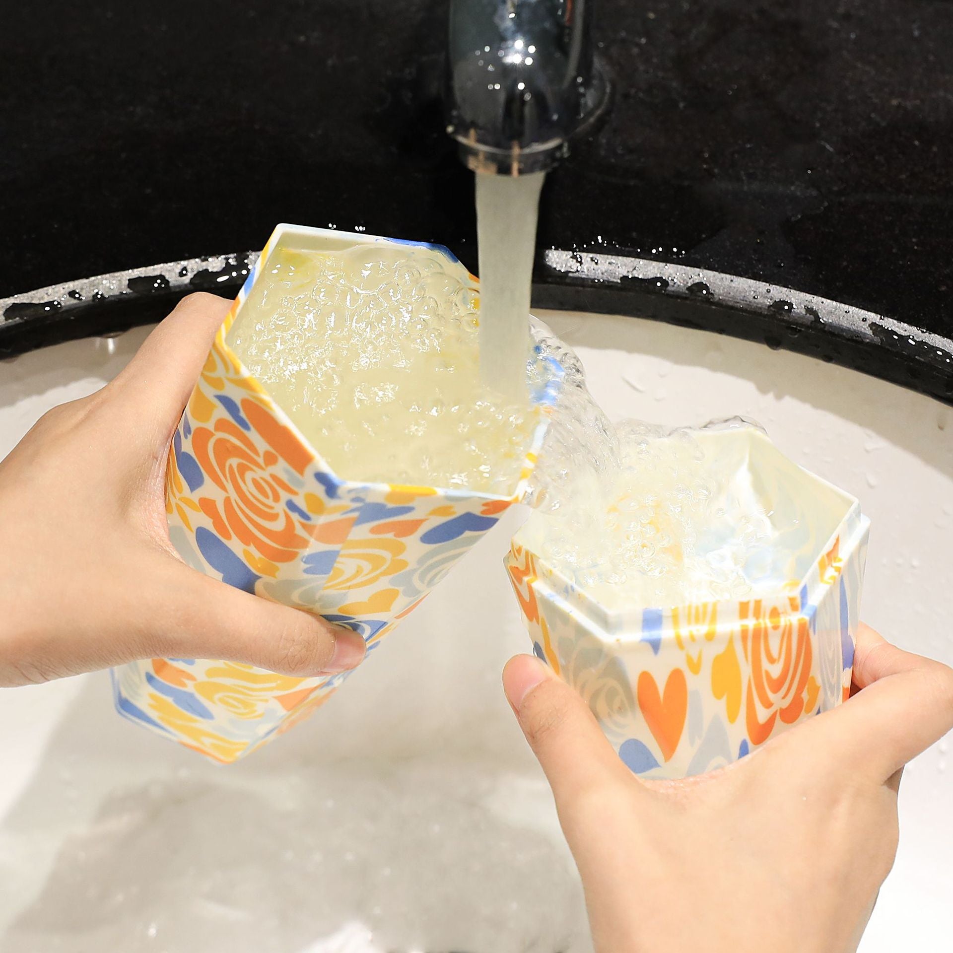 Custom Logo Plastic Bin Trash Containers for Cars - 2 Pack - Delicate Leather