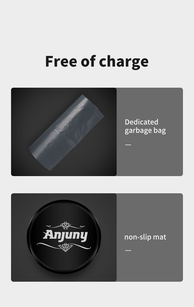 Car Storage Box - Portable Drive Bin Wastebasket Multi-function Car Garbage Bin, Car Accessories - Delicate Leather