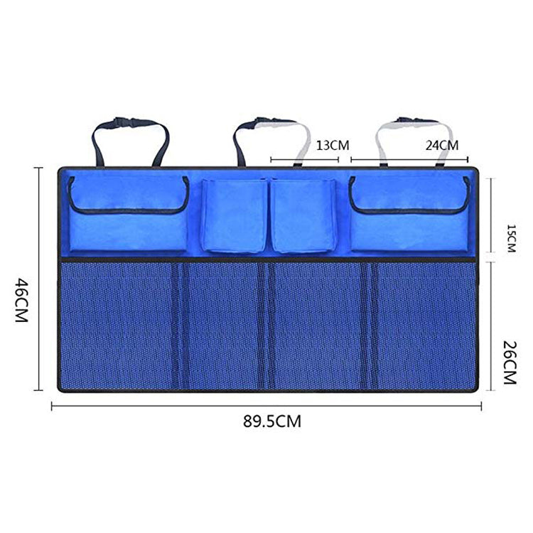 Long Size Car Backseat Trunk Storage Organizer - Hanging Bag for Auto Interior Cargo Accessories, Custom Fit For Your Cars - Delicate Leather