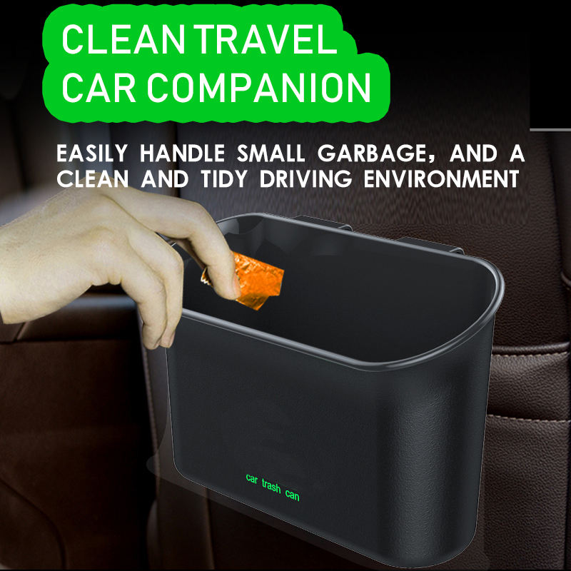 Foldable Waterproof Car Trash Can with Cup Holder | Delicate Leather - Delicate Leather