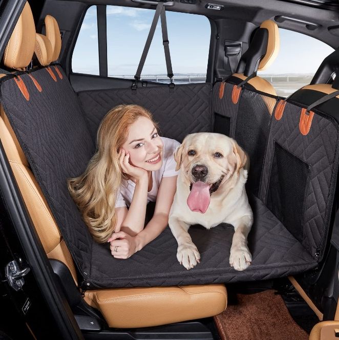 Multi-purpose Hammock Dog Car Seat Protector - Foldable, Scratch-proof Pet Dog Car Seat Cover - Delicate Leather