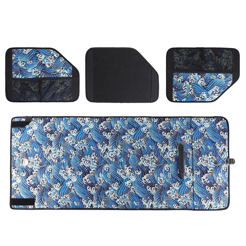 Foldable Car Storage Organizer with Leather Finish for Car Trunk Storage - Delicate Leather