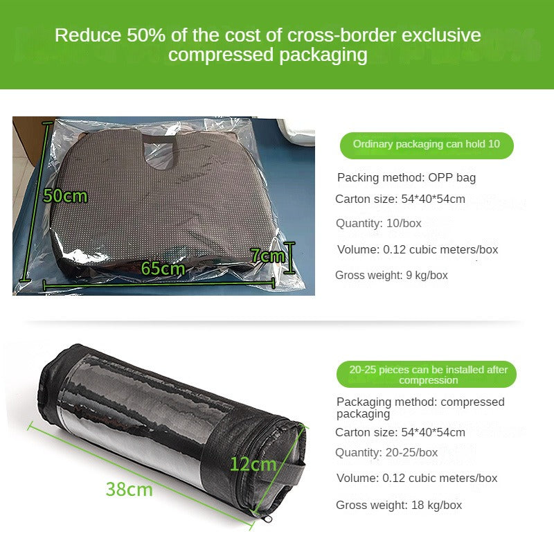 Office Seat Cushion - Memory Cotton Antiskid Butt Cushion - Delicate Leather