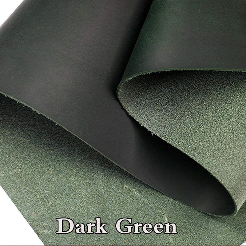 2mm Dark Orange Natural Cow Skin Leather - Crazy Horse Leather