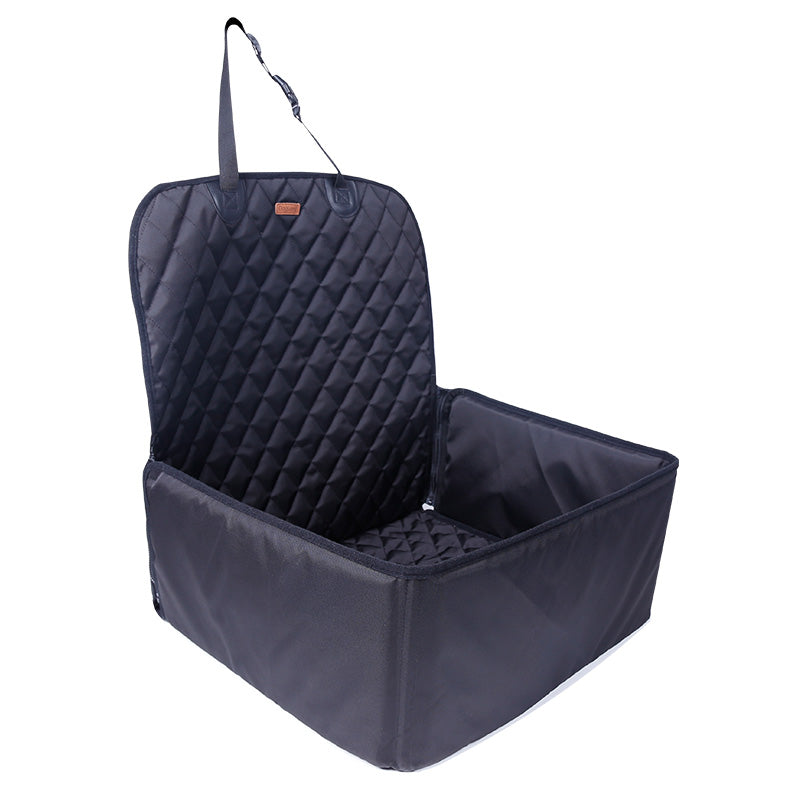 Pet Booster Seat - Premium Waterproof Pet Car Single Seat Carrier Cover - Delicate Leather