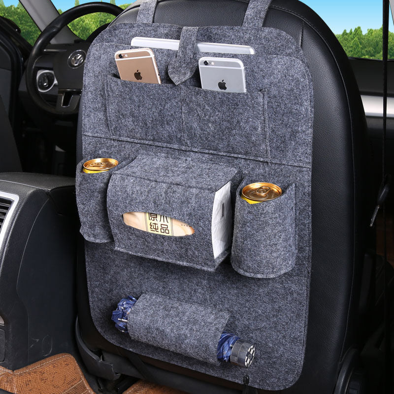 Car Backseat Organizer with Storage Pockets - Seat Back Protectors Kick Mats for Kids and Toddlers, Custom Fit For Your Cars, Car Accessories - Delicate Leather