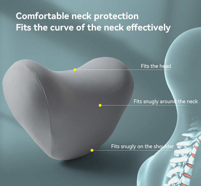 Comfortable Polyester Cotton Car Neck Pillow - Memory Foam Car Headrest Pillow - Delicate Leather