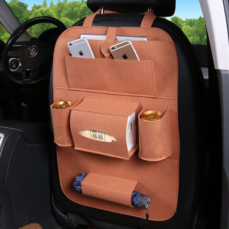 Car Backseat Organizer with Storage Pockets - Seat Back Protectors Kick Mats for Kids and Toddlers, Custom Fit For Your Cars, Car Accessories - Delicate Leather