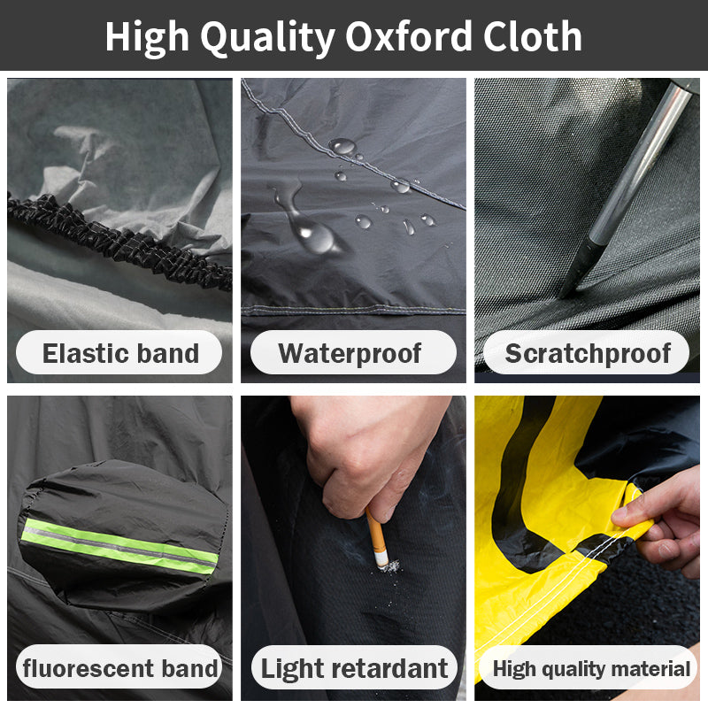 Universal Coated All Weather Protection Foldable Car Cover with Cotton - Sunscreen Heat Insulation Car Cover - Delicate Leather