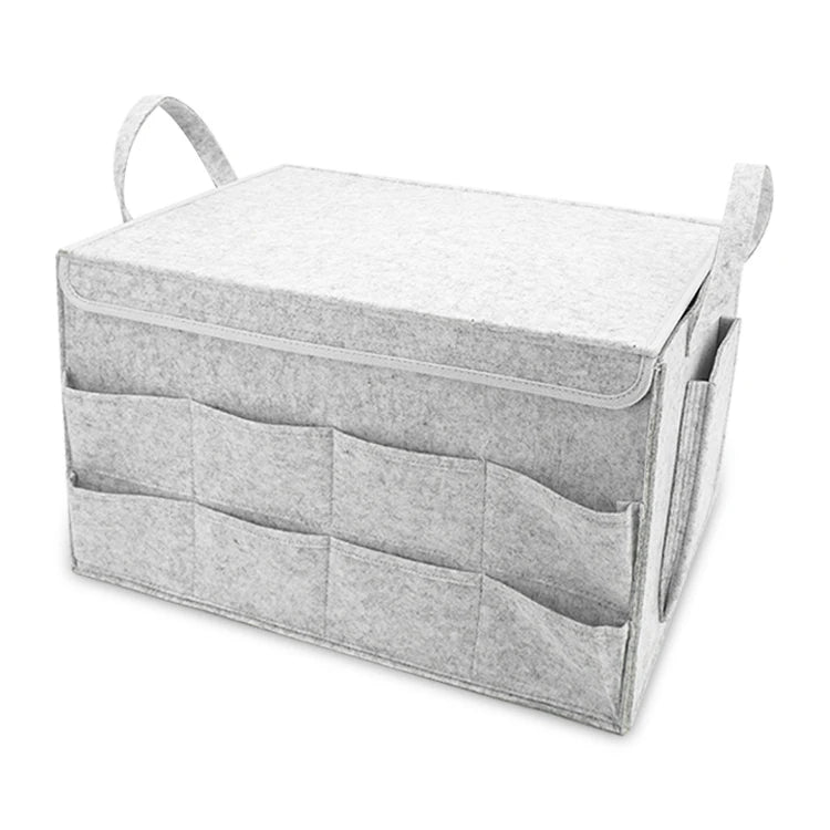 Foldable Large Car Trunk Organizer with Rear Compartment and Protective Cover - Delicate Leather