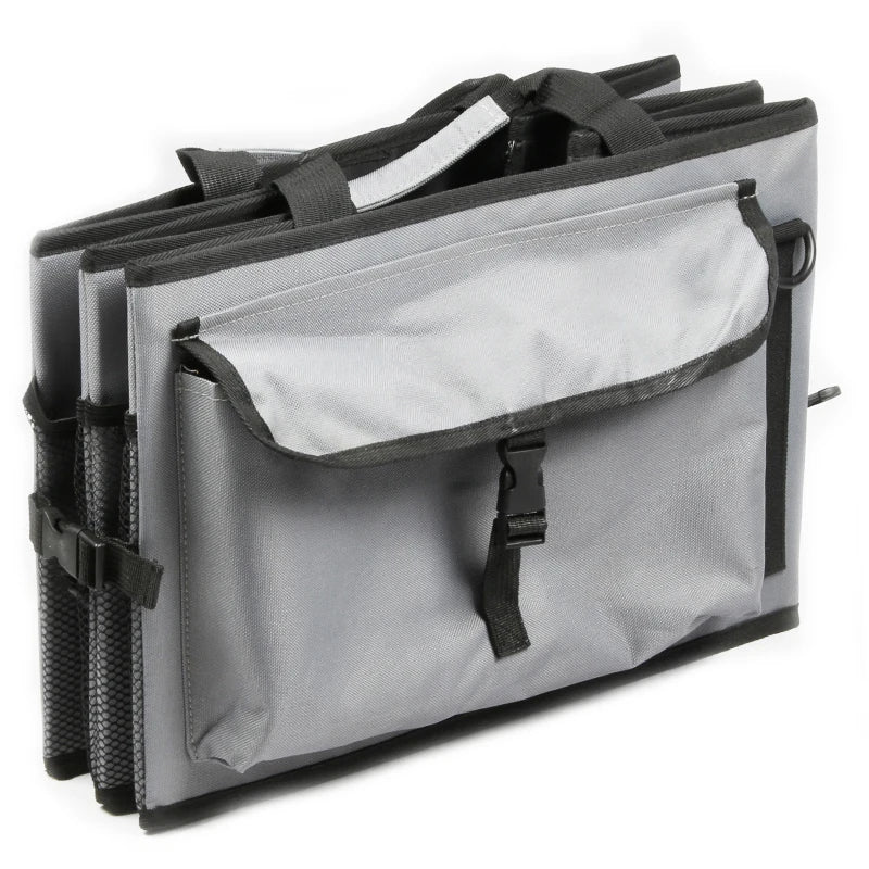 Collapsible Trunk Storage Organizer with Integrated Cooler, Spacious Multi-Compartment Design, and Waterproof Features for Cars