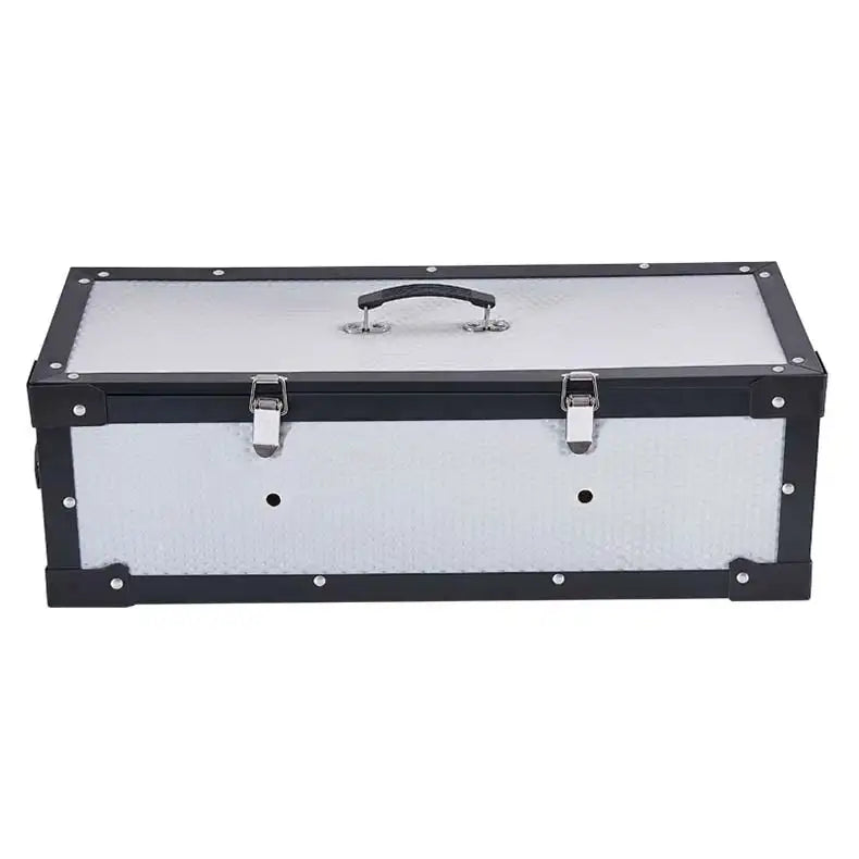 Premium Custom-Size Heavy-Duty Aluminum Flight Carrying Case - A Superior Storage and Tool Box Solution with Custom Foam Insert - Delicate Leather