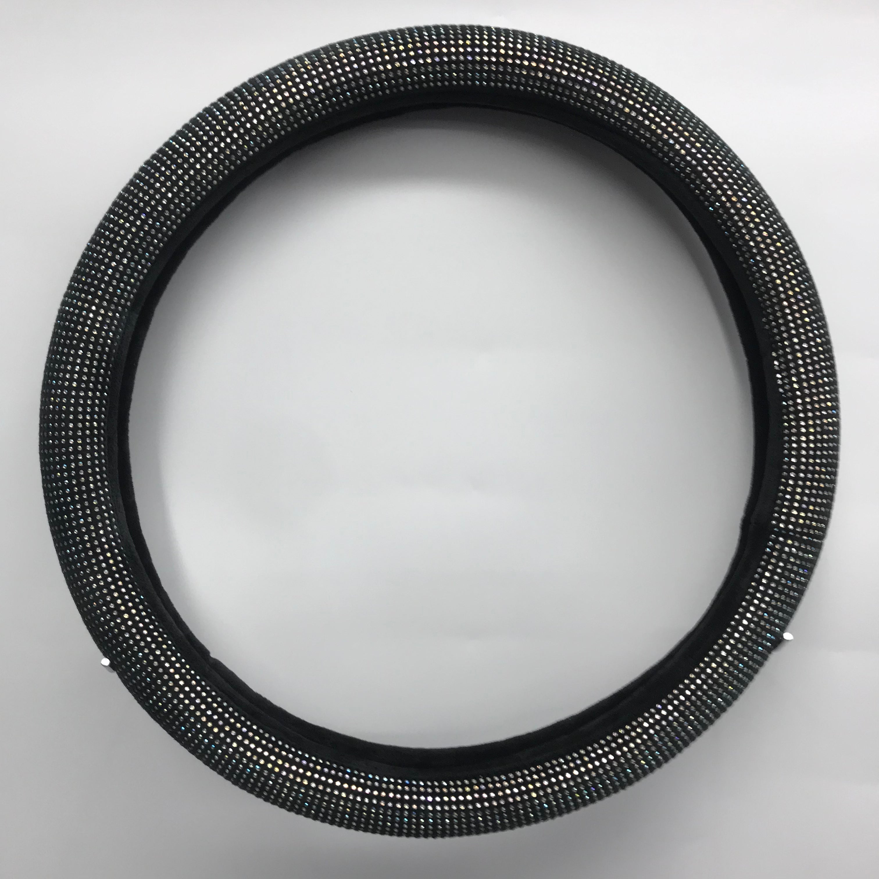 Bling Bling Crystal Warm Plush With Diamond Car Steering Wheel Cover for Girls - Delicate Leather