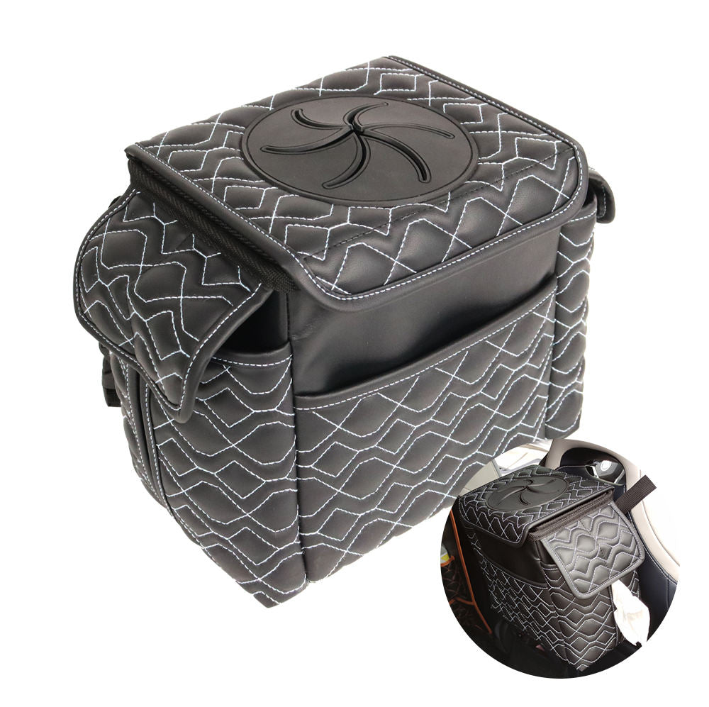 Foldable Waterproof Car Trash Can with Cup Holder - Shop Now! - Delicate Leather