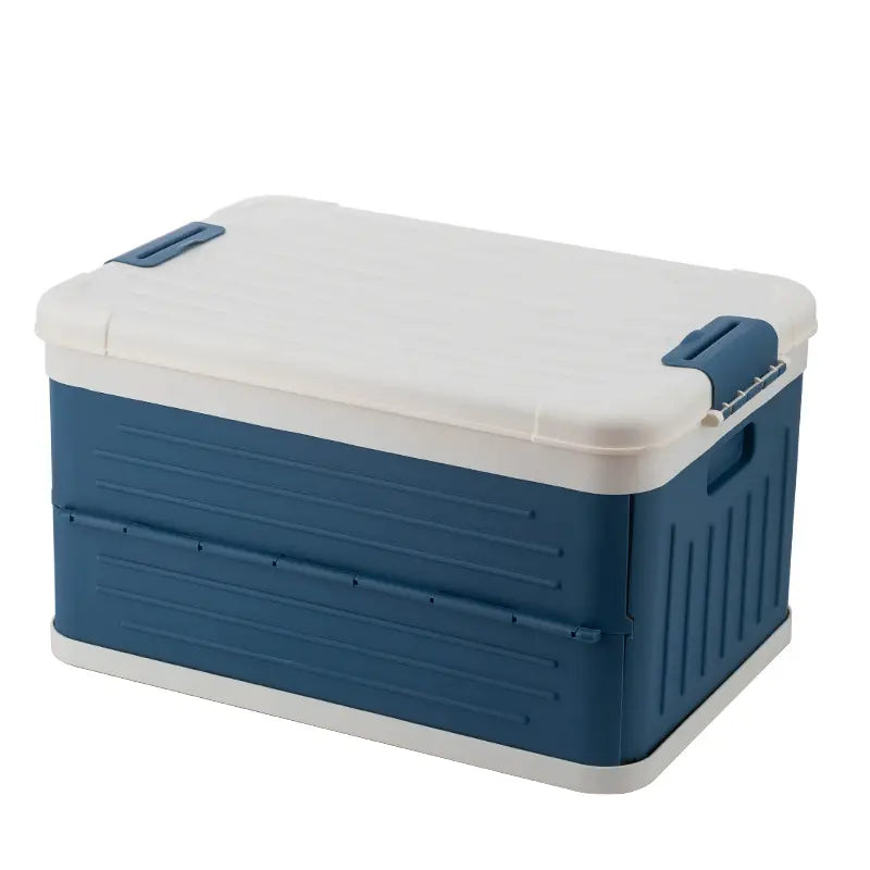 Professional Collapsible Storage Bin with Stackable Utility Design - Delicate Leather