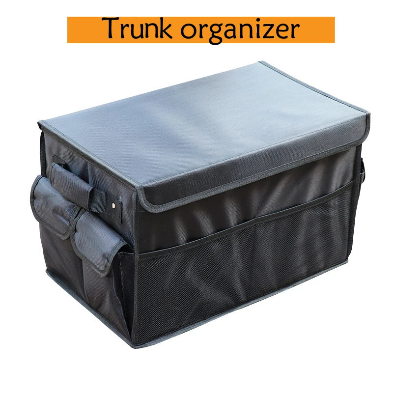 Tailored Car Trunk Organizer: Personalized Storage Solution for Car Rear Seat Storage - Delicate Leather