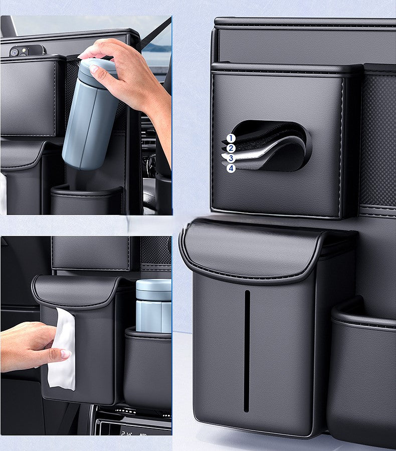 Purse Holder for Car - Net Pocket Handbag Holder - Delicate Leather