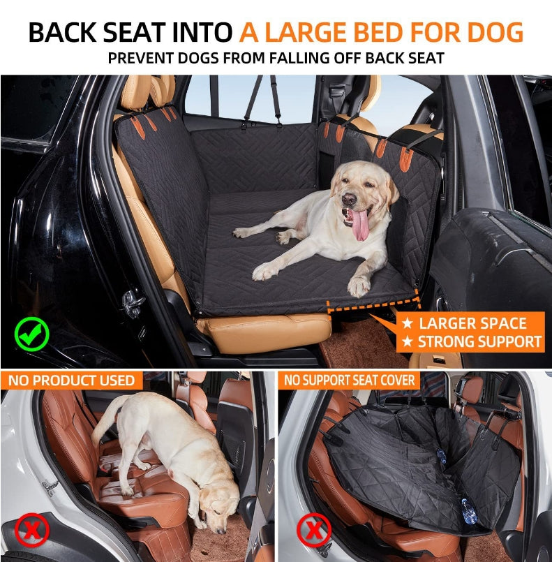 Multi-purpose Hammock Dog Car Seat Protector - Foldable, Scratch-proof Pet Dog Car Seat Cover - Delicate Leather
