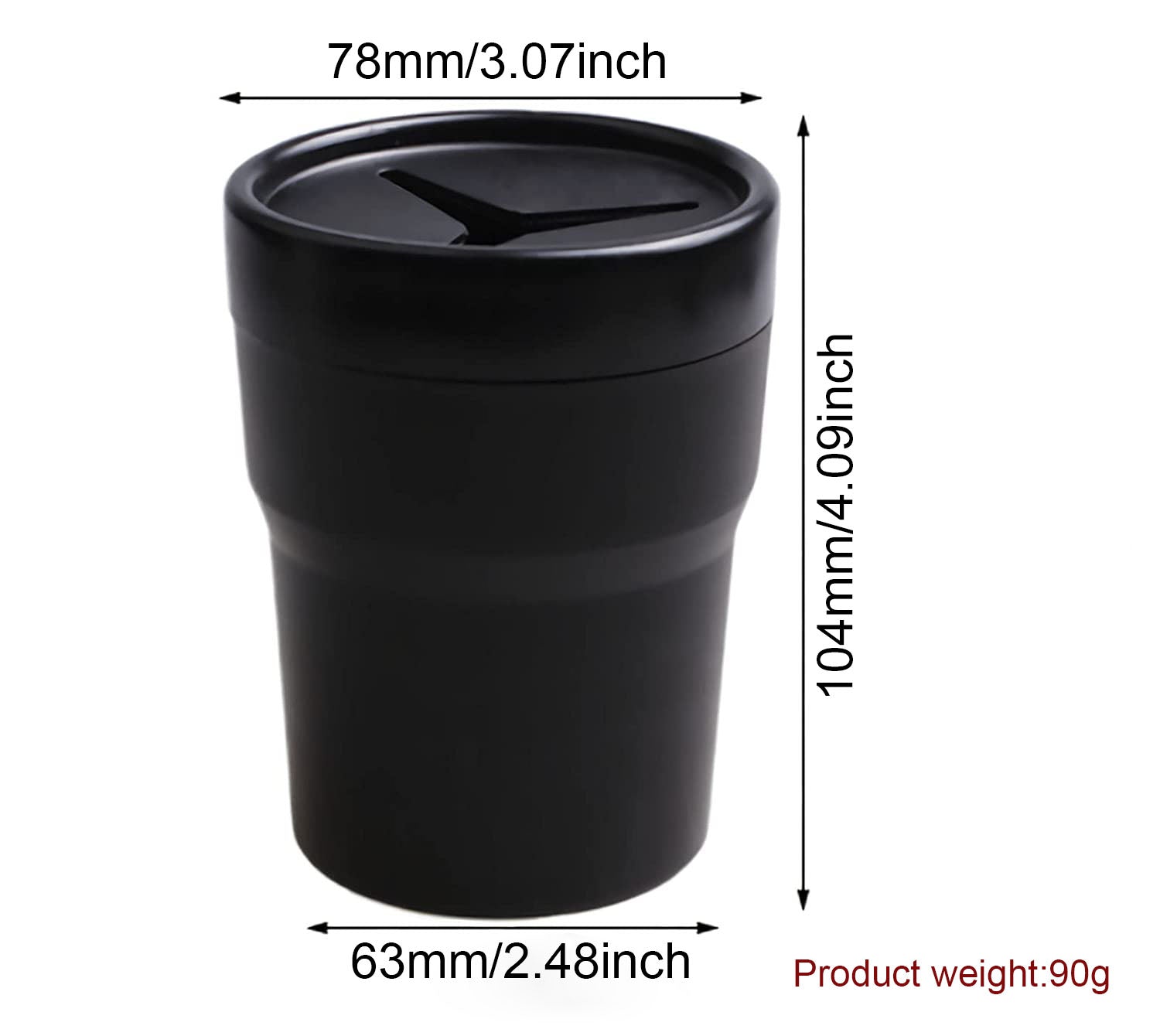 Car Trash Can with Lid Mini Auto Garbage Can - 2 Pack - Delicate Leather