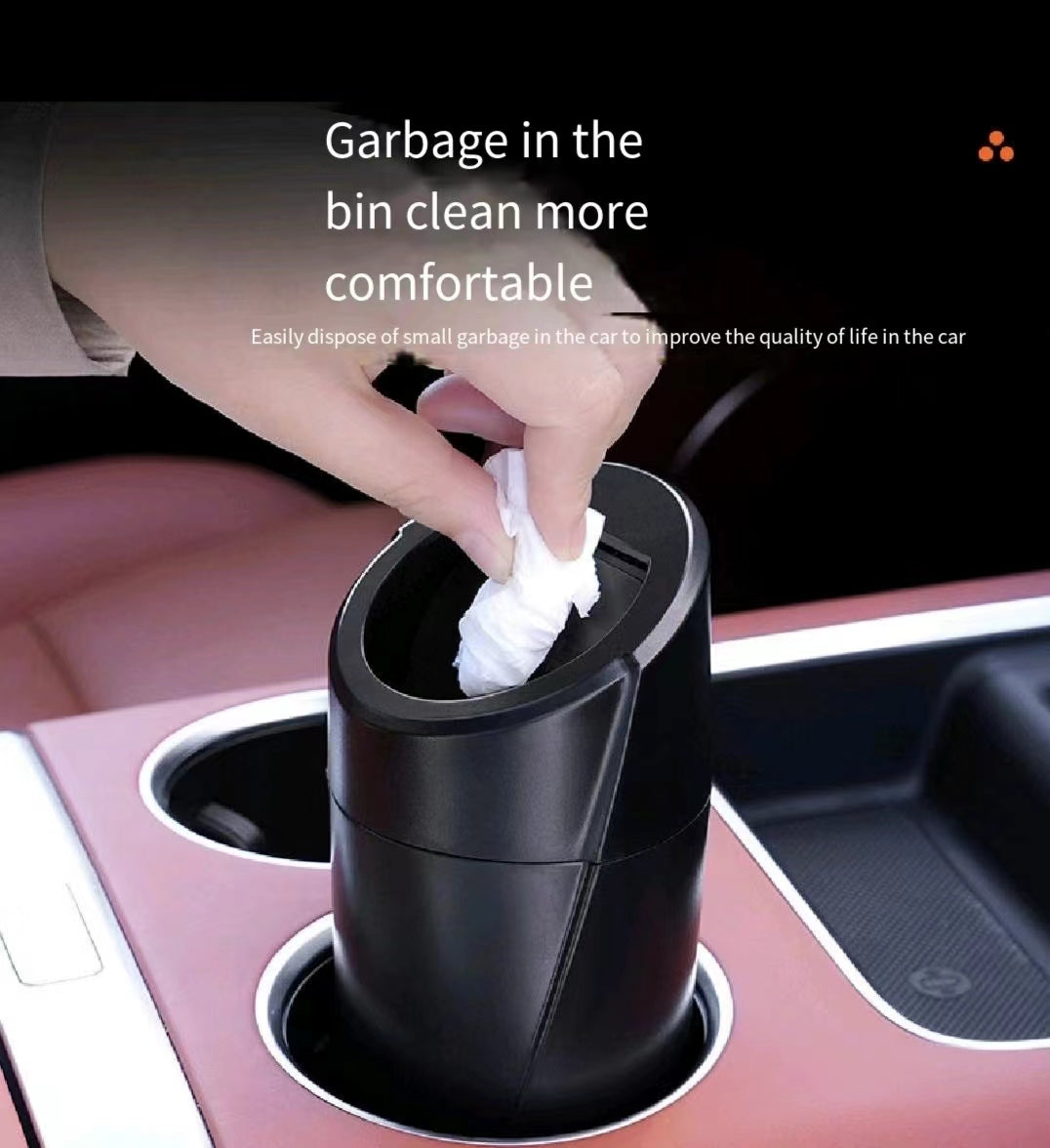 Cross-Border New Car Trash Can Multi-Purpose Vehicle Home Dual-Use Storage Bucket Ashtray - Delicate Leather