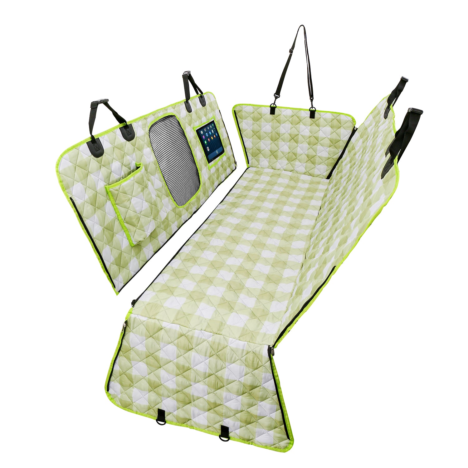 Luxury Waterproof Protector Active Pets Dog Car Seat Cover for Back Seat - Delicate Leather