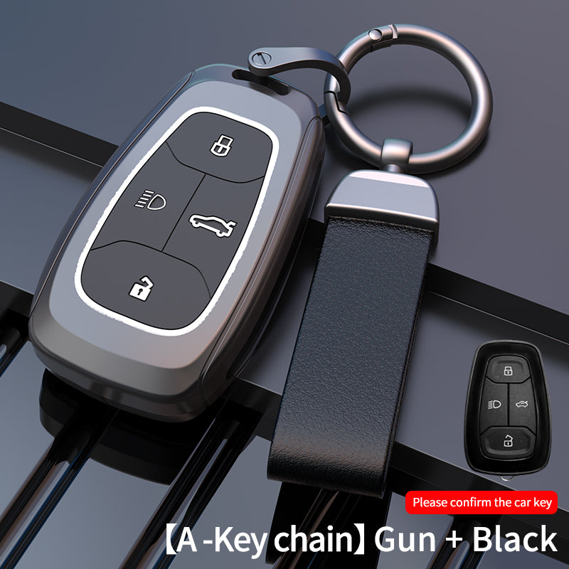 Leather Car Key Case - Protective Key Cover for Auto Accessories - Delicate Leather