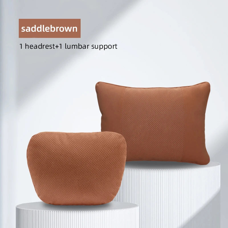 Enhance Your Driving Comfort with the Universal Car Seat Pillow: Soft and Luxurious Space Leather for Neck Support - Delicate Leather