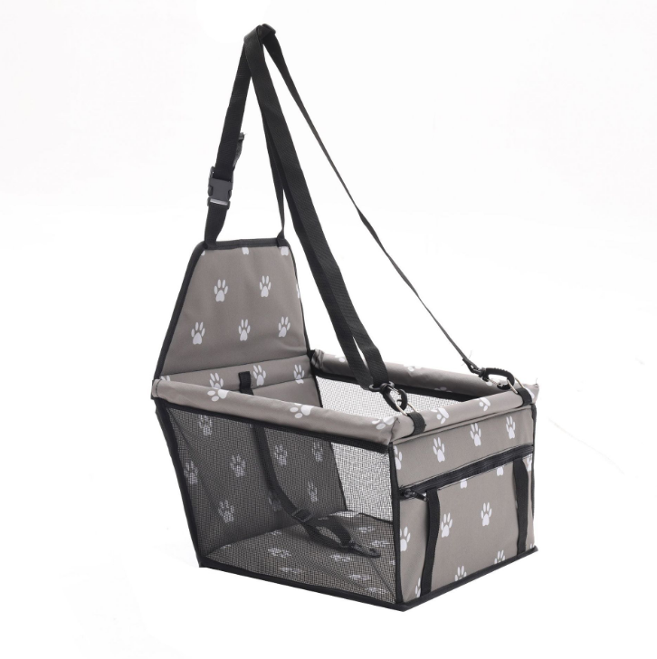 Customized Logo Folding Front Cover Bag Pet Hammock Dog Booster Seat Car Seat - Delicate Leather