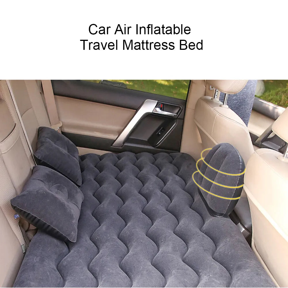 Inflatable Mattress Air Bed Sleep Rest Car SUV Travel Bed Universal Car Seat Bed Multi Functional for Outdoor Camping Beach - Delicate Leather