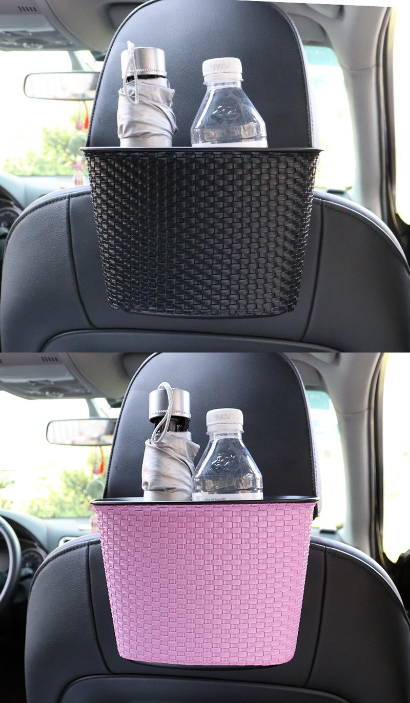 Bulk Stock Auto Interior Accessories - Vehicle Seat Storage Trash Box - Delicate Leather