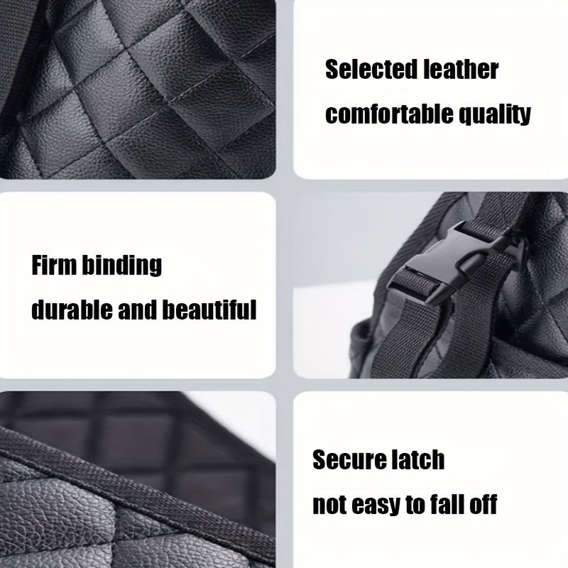 Multifunction Car Seat Back Storage Bag - Car Seats Back Pouch Pocket for Handbag - Delicate Leather