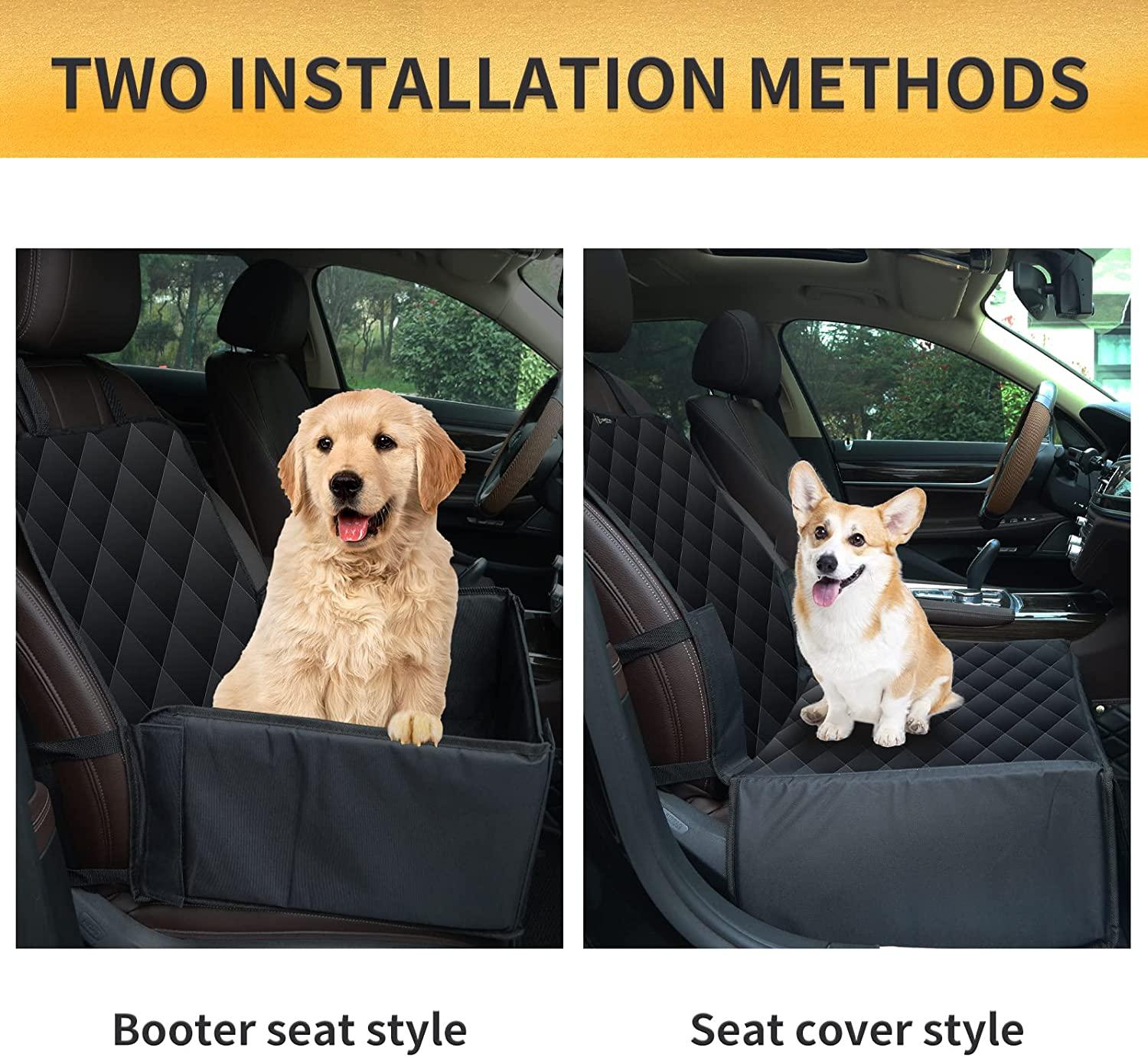 Dog Car Cushion Car Pet Seat Cushion Front Pet Single Seat Cover Waterproof and Collapse-Proof for All Pets - Delicate Leather