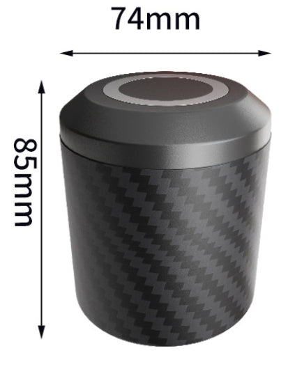 Car Trash Bin with Lid and Detachable Car Ashtray - Compact and Portable Waste and Ash Organizer for Vehicles - Delicate Leather