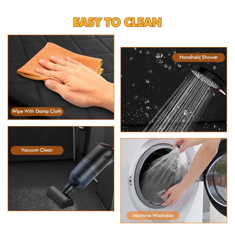 Durable Quilted Waterproof Pet Dog Hammock Carrier Car Seat Cover - Delicate Leather