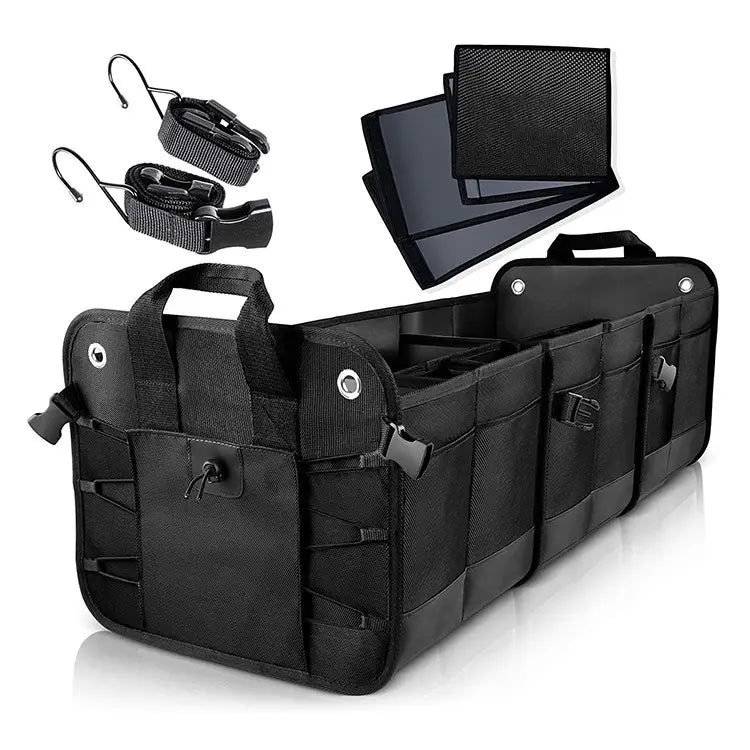 Automobile Storage Box - Trunk Organizer Accessories for Men, Ideal for Camping Gear and Car Storage in Trucks and Sedans. - Delicate Leather