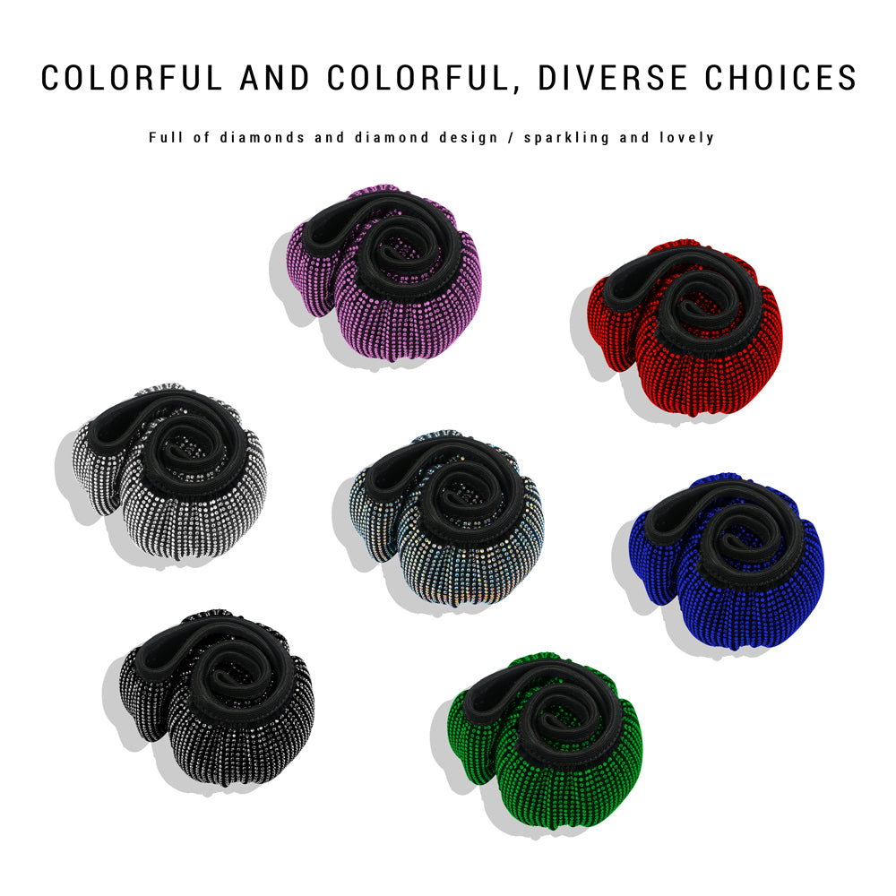 Hot Selling Luxury Colorful Bling Crystal Velvet Car Steering Wheel Cover - Universal Fit