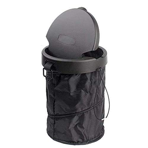 Foldable Hanging Truck-Mounted Folding Trash Can for Automobiles, Car Accessories - Delicate Leather