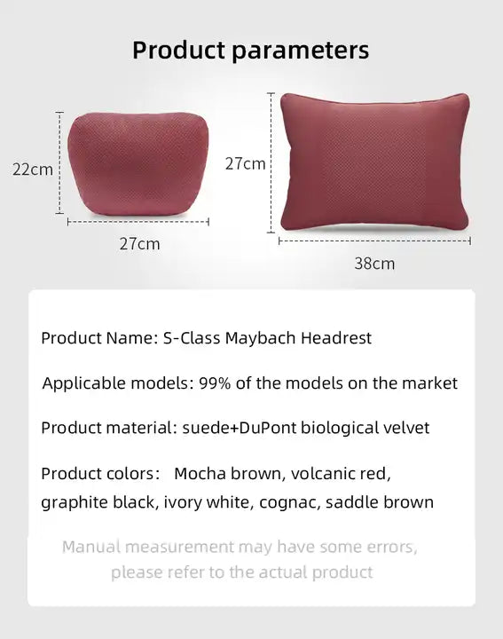 Enhance Your Driving Comfort with the Universal Car Seat Pillow: Soft and Luxurious Space Leather for Neck Support - Delicate Leather