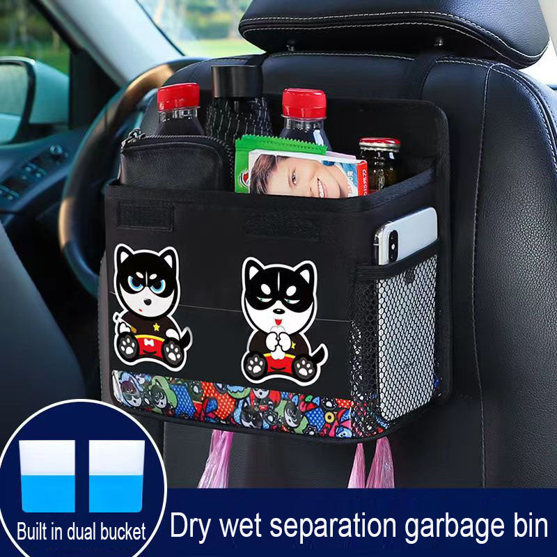 Foldable Cartoon Car Seat Back Ice Bag - Insulated Cooler Storage Hanging Bag with Cooler Bag, Custom Fit For Your Cars - Delicate Leather