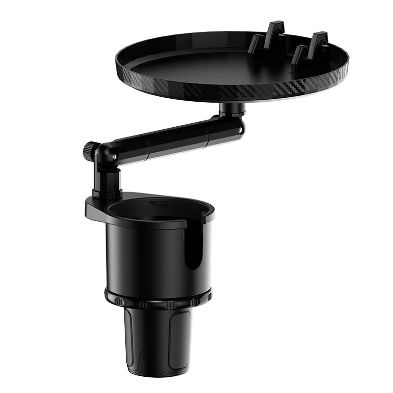 NEW 360° Rotating Adjustable Car Drink Cup Holder with Tray - Multifunctional Storage Car Cup Mount Holder Expander - Delicate Leather