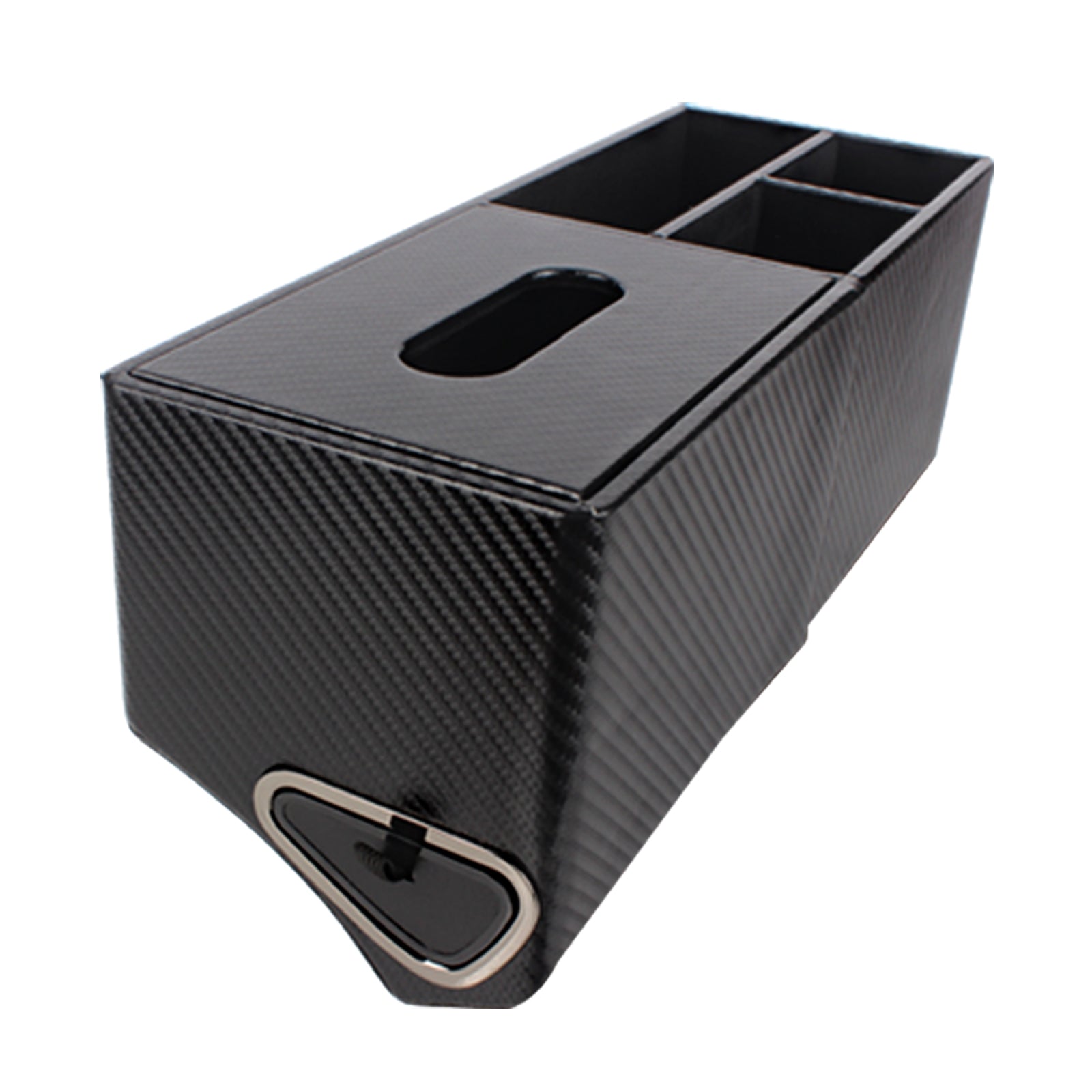 PU Material Screen Storage Organizer Box - Center Console Tissue Holder and Dashboard Hidden Holder - Delicate Leather