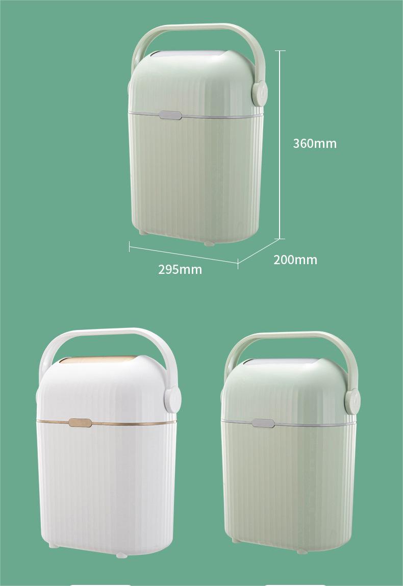 Plastic Deodorant Baby Diaper Pail - Sanitary Baby Diaper Trash Can, Car Accessories - Delicate Leather